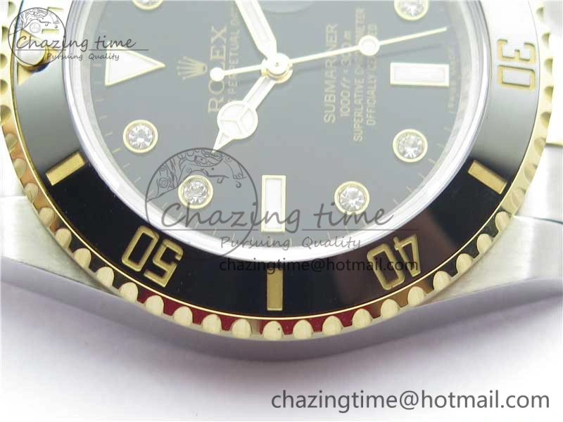 Affordable Submariner 116613 LN Black Ceramic 316L Bp Maker 1-1 Best Edition Black Dial Diam on SS  YG Bracelet SA3135 V 3011