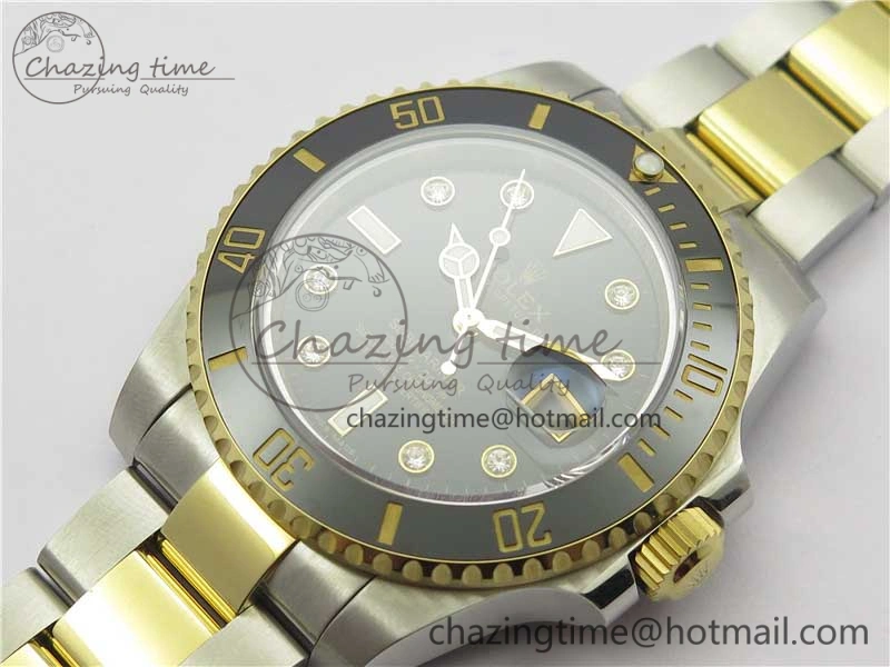 Affordable Submariner 116613 LN Black Ceramic 316L Bp Maker 1-1 Best Edition Black Dial Diam on SS  YG Bracelet SA3135 V 3011