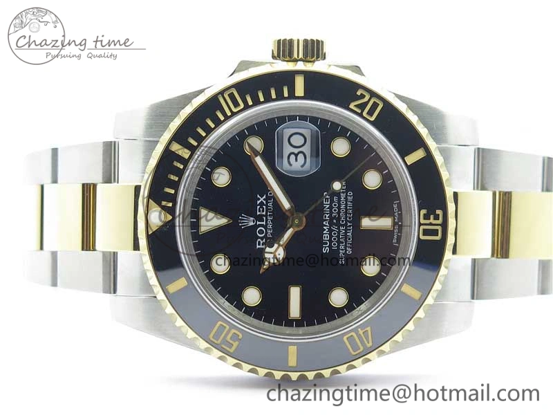 SmartChoice Submariner 116613 LN Black Ceramic 316L Bp Maker 1:1 Best Edition Black Dial on SS  YG Bracelet SA3135 V 3016