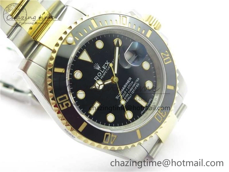 SmartChoice Submariner 116613 LN Black Ceramic 316L Bp Maker 1:1 Best Edition Black Dial on SS  YG Bracelet SA3135 V 3016