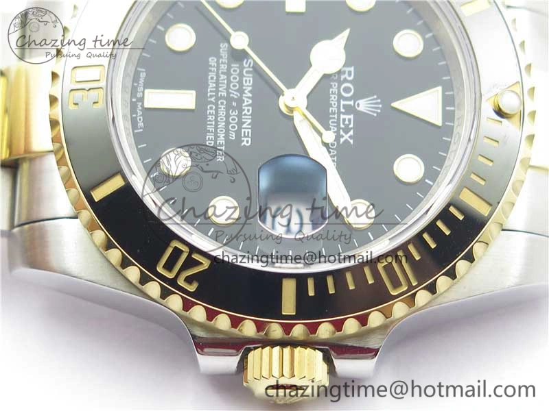 SmartChoice Submariner 116613 LN Black Ceramic 316L Bp Maker 1:1 Best Edition Black Dial on SS  YG Bracelet SA3135 V 3016