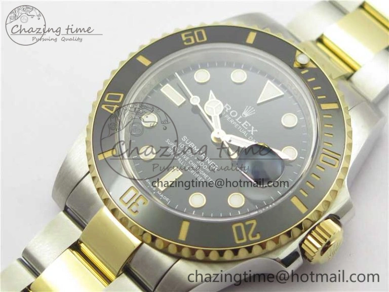 SmartChoice Submariner 116613 LN Black Ceramic 316L Bp Maker 1:1 Best Edition Black Dial on SS  YG Bracelet SA3135 V 3016