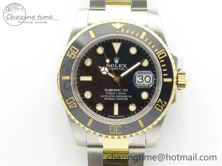 SmartChoice Submariner 116613 LN Black Ceramic 316L Bp Maker 1:1 Best Edition Black Dial on SS  YG Bracelet SA3135 V 3016