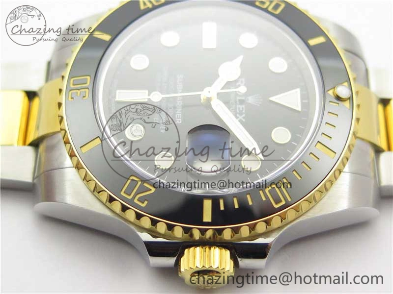 Submariner 116613 LN Black Ceramic D1F 1:1 Best Edition Wrapped Gold SS Case and Bracelet A Popular 3186