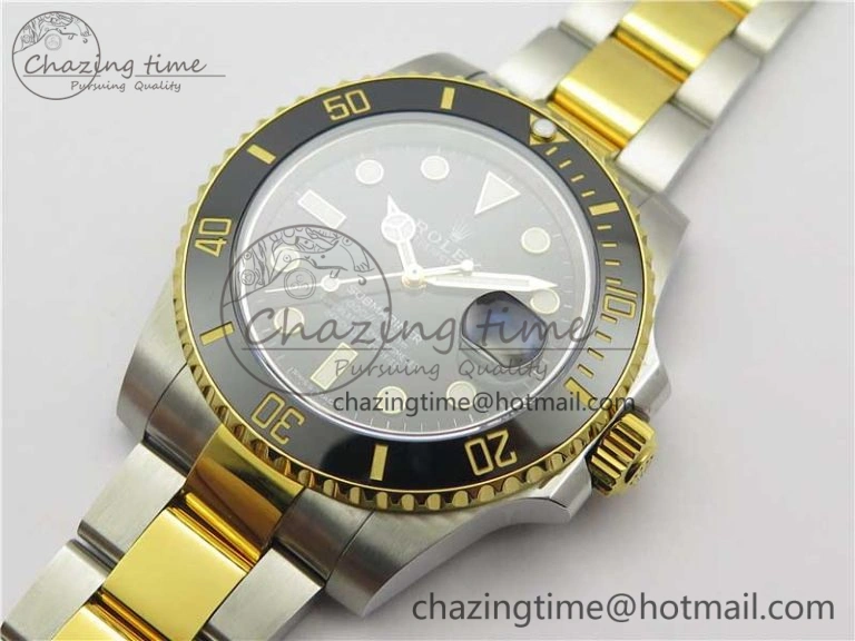 Submariner 116613 LN Black Ceramic D1F 1:1 Best Edition Wrapped Gold SS Case and Bracelet A Popular 3186