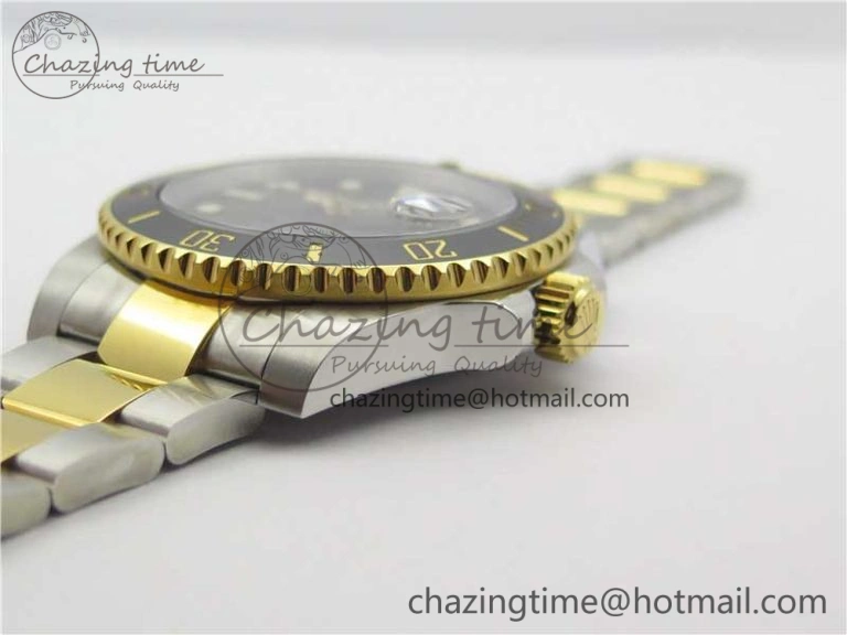 Submariner 116613 LN Black Ceramic D1F 1:1 Best Edition Wrapped Gold SS Case and Bracelet A Popular 3186