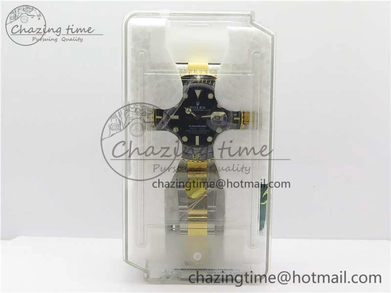 Submariner 116613 LN Black Ceramic D1F 1:1 Best Edition Wrapped Gold SS Case and Bracelet A Popular 3186