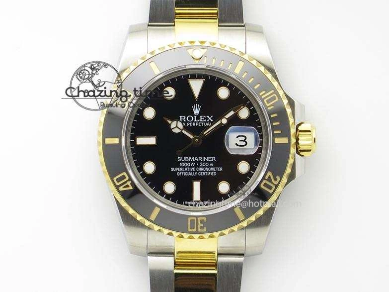 Submariner 116613 LN Bp-Maker Best Edition Black Dial On SS YG Bracelet ETA Attractive 3986