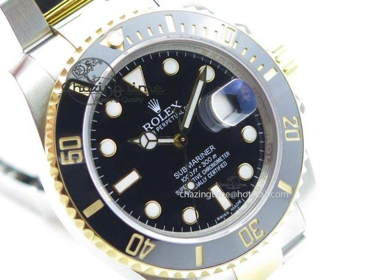 Submariner 116613 LN Bp-Maker Best Edition Black Dial On SS YG Bracelet ETA Attractive 3986