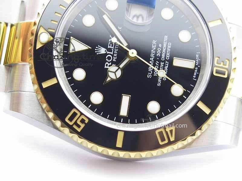ZipUp Submariner 116613 LN JF 1:1 Best Edition Black Dial On SS YG Bracelet SH 3679