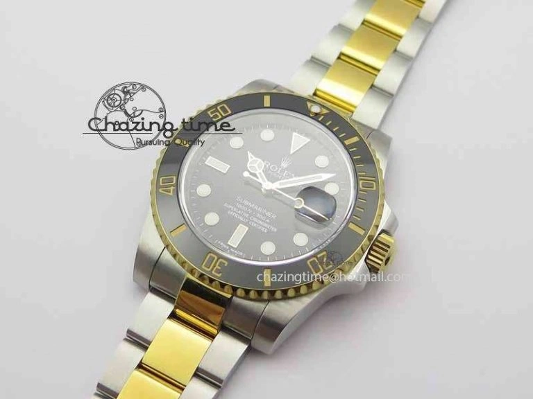 ZipUp Submariner 116613 LN JF 1:1 Best Edition Black Dial On SS YG Bracelet SH 3679