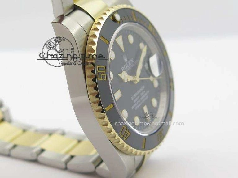 Submariner 116613 LN Noob 1:1 Best Edition YG Wrapped Bezel Black Dial On SS YG Bracelet A Fashionable 3961
