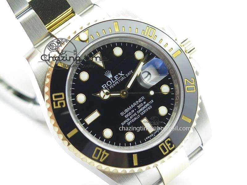 Submariner 116613 LN Noob 1:1 Best Edition YG Wrapped Bezel Black Dial On SS YG Bracelet A Fashionable 3961