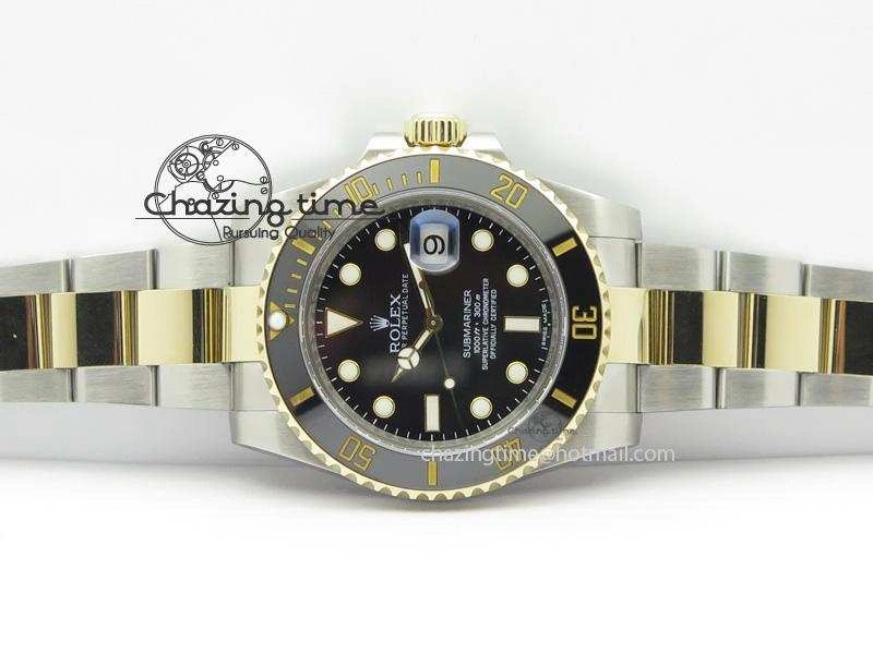 Submariner 116613 LN Noob 1:1 Best Edition YG Wrapped Bezel Black Dial On SS YG Bracelet A Fashionable 3961