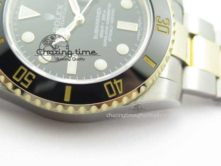 Submariner 116613 LN Noob 1:1 Best Edition YG Wrapped Bezel Black Dial On SS YG Bracelet A Fashionable 3961