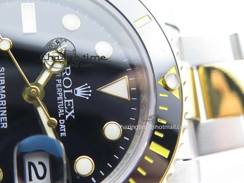 Submariner 116613 LN SS YG Noob Best Edition Black Dial & Bezel On SS YG Bracelet A Soft 4018