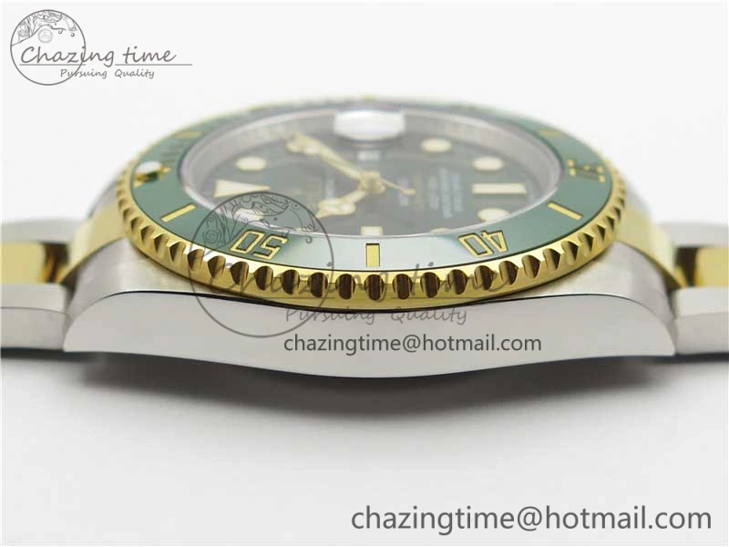 BestValue Submariner 116613 LV VRF Best Edition YG Wrapped Bezel Green Dial on SS YG Bracelet A2836 MAX Version 2920