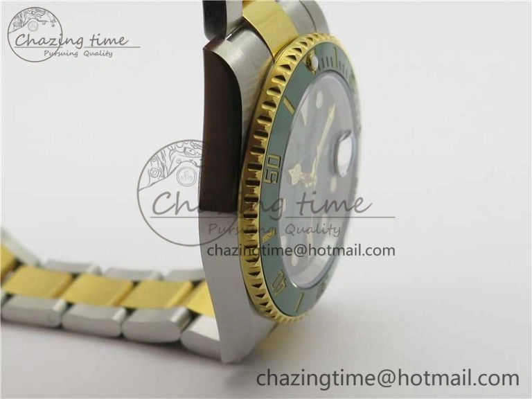 BestValue Submariner 116613 LV VRF Best Edition YG Wrapped Bezel Green Dial on SS YG Bracelet A2836 MAX Version 2920