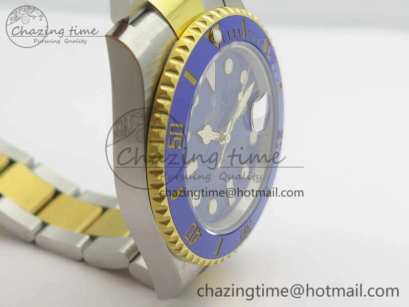 Unique Submariner 116613LB Noob 1:1 Best Edition Blue Dial On SS YG Bracelet A2836 V 3574