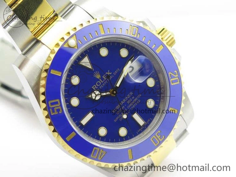 Unique Submariner 116613LB Noob 1:1 Best Edition Blue Dial On SS YG Bracelet A2836 V 3574