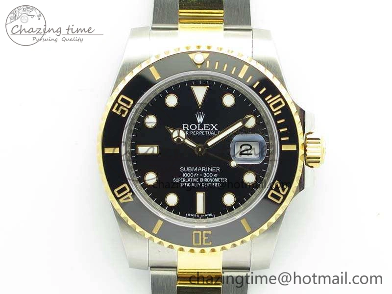 UrbanChic Submariner 116613LN Black Wrapped SS YG VRF 1:1 Best Edition Black Dial A 3534