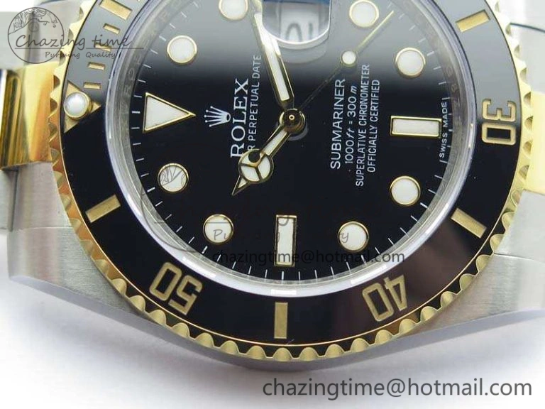 UrbanChic Submariner 116613LN Black Wrapped SS YG VRF 1:1 Best Edition Black Dial A 3534
