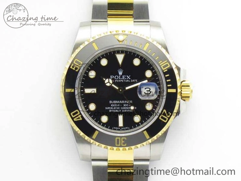 UrbanChic Submariner 116613LN Noob 1:1 Best Edition Black Dial On SS YG Bracelet A2836 V 3569