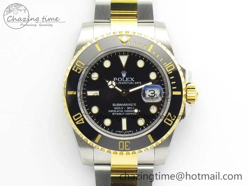 UrbanChic Submariner 116613LN Noob 1:1 Best Edition Black Dial On SS YG Bracelet A2836 V 3569