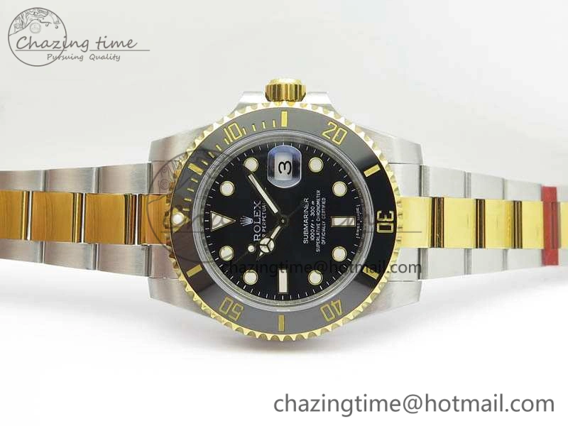 UrbanChic Submariner 116613LN Noob 1:1 Best Edition Black Dial On SS YG Bracelet A2836 V 3569