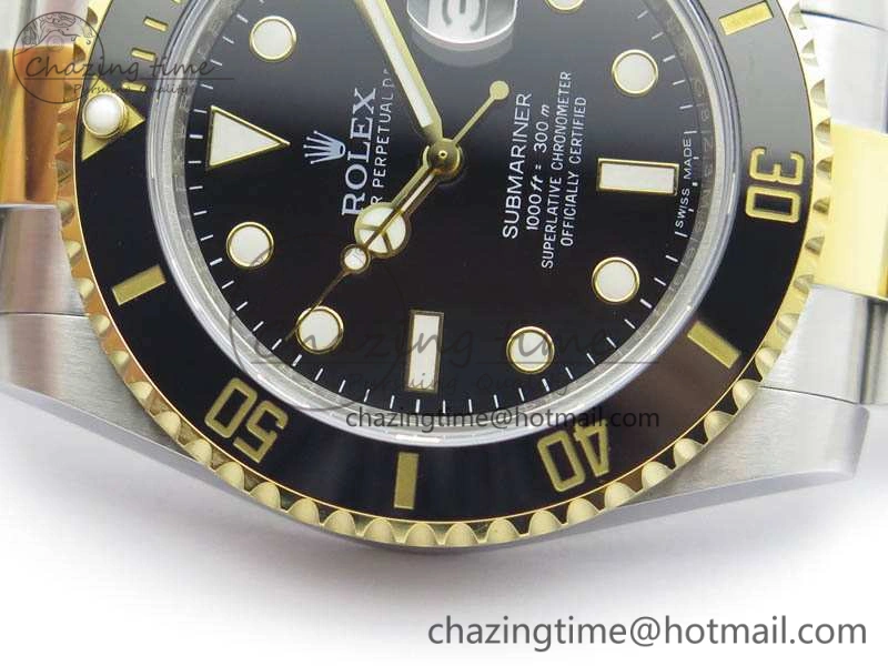 UrbanChic Submariner 116613LN Noob 1:1 Best Edition Black Dial On SS YG Bracelet A2836 V 3569