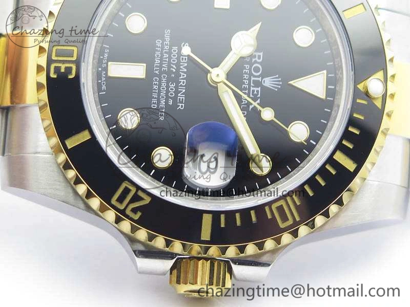 UrbanChic Submariner 116613LN Noob 1:1 Best Edition Black Dial On SS YG Bracelet A2836 V 3569