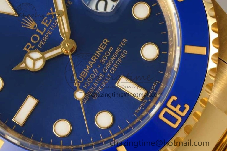 Popular Submariner 116618 LB Blue Ceramic YG Plated 904L Steel Clean 1:1 Best Edition VR 2092
