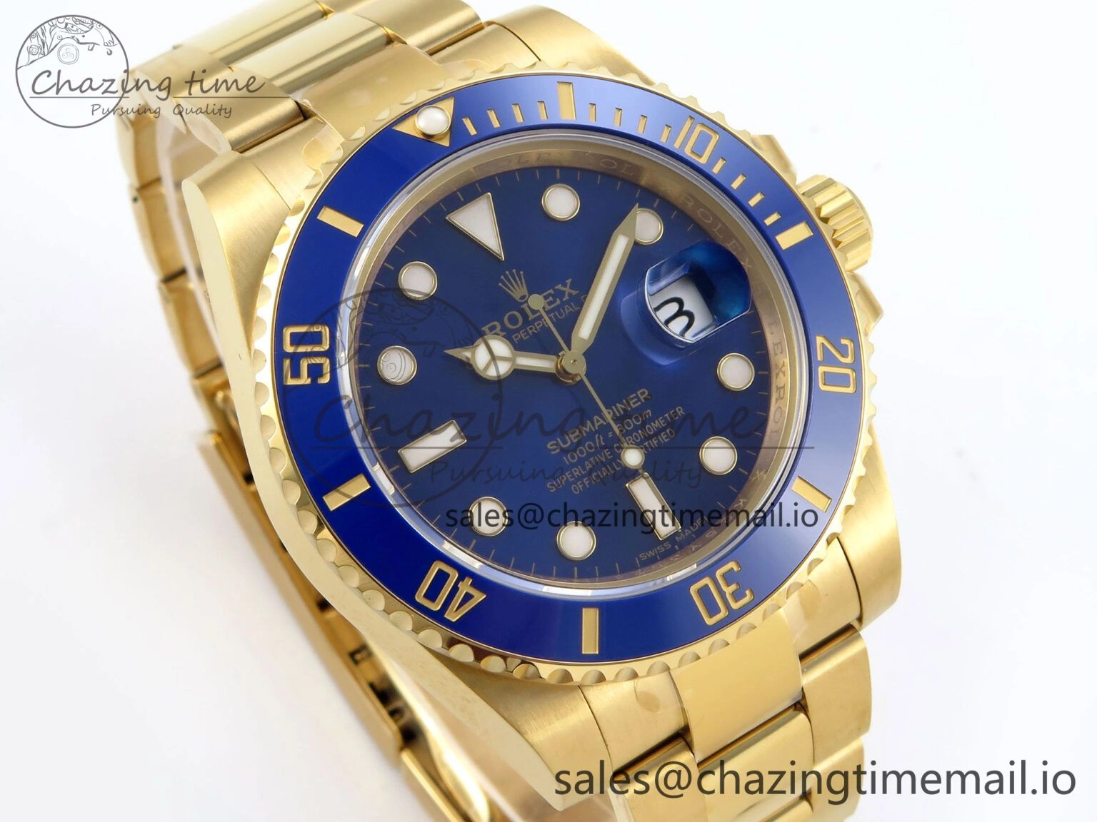 Submariner 116618 LB Blue Ceramic YG Plated 904L Steel VSF 1:1 Best Edition VS Practical 847