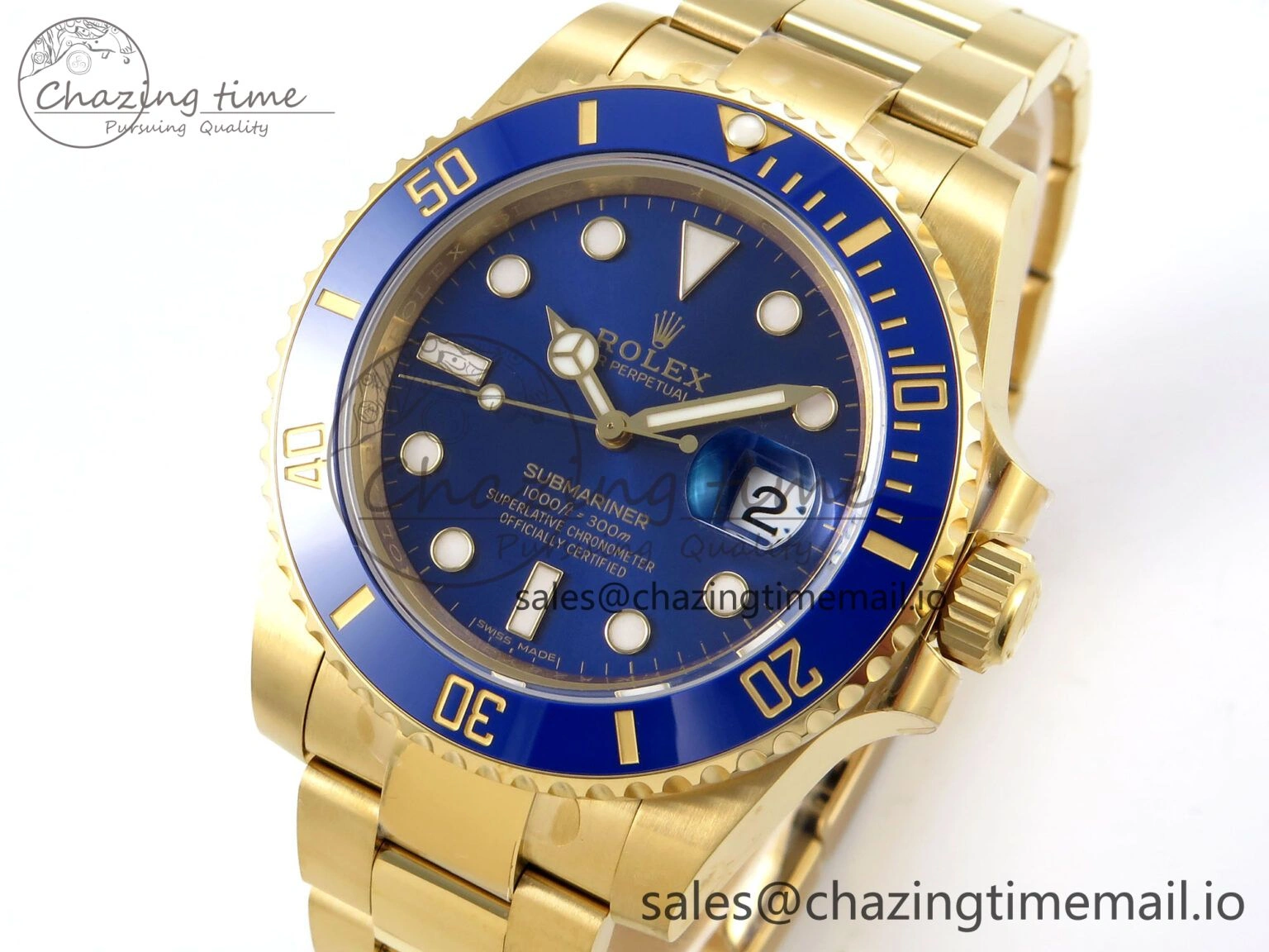 Submariner 116618 LB Blue Ceramic YG Plated 904L Steel VSF 1:1 Best Edition VS Practical 847