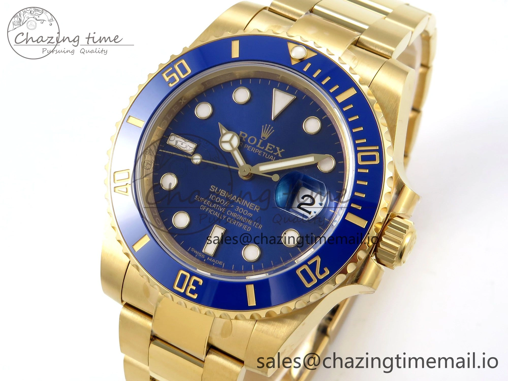 Submariner 116618 LB Blue Ceramic YG Plated 904L Steel VSF 1:1 Best Edition VS Practical 847