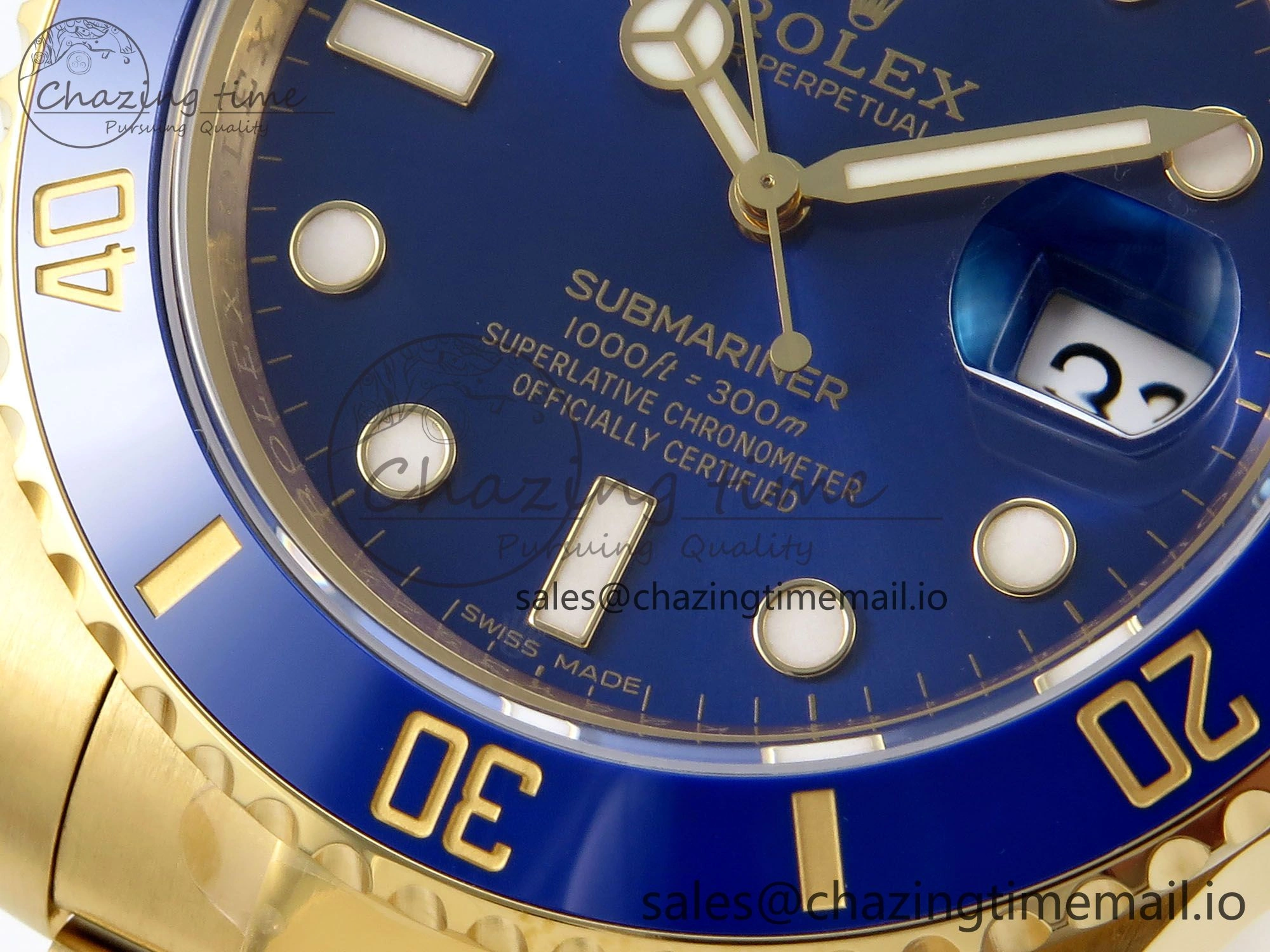 Submariner 116618 LB Blue Ceramic YG Plated 904L Steel VSF 1:1 Best Edition VS Practical 847