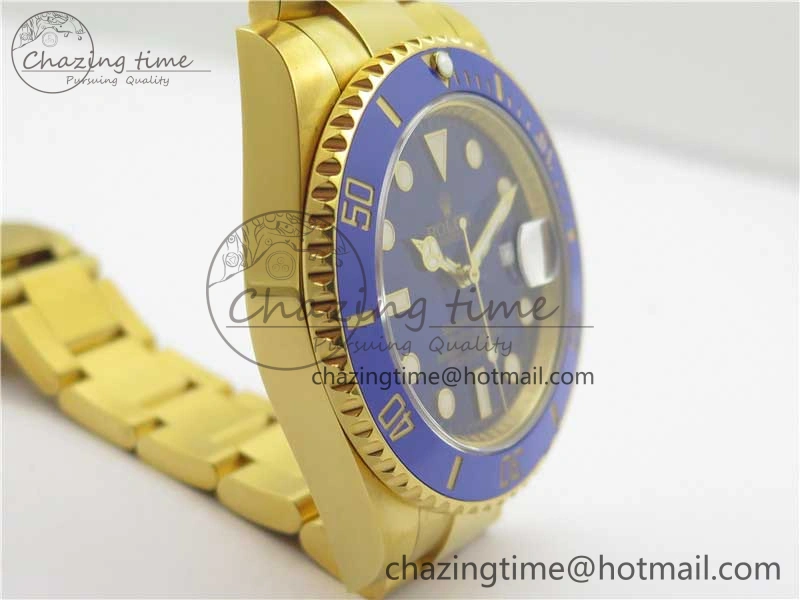 Submariner 116618 LB D1F Best Edition YG Wrapped Blue Dial on YG Wrapped Bracelet A ZipUp 2590