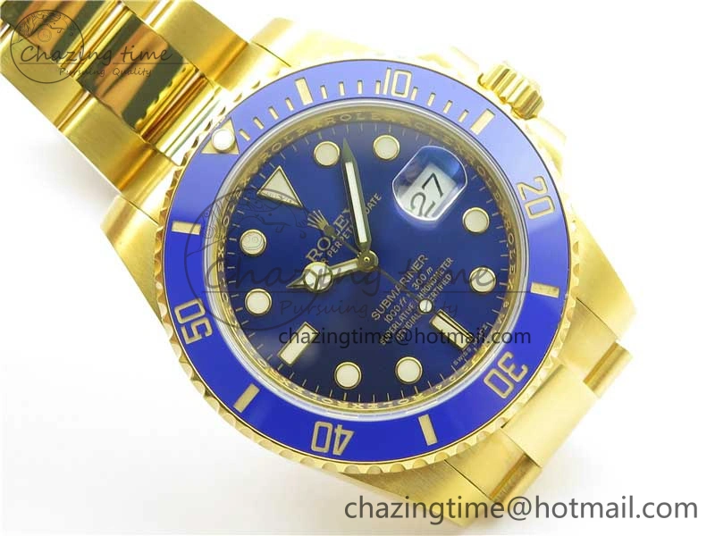 Submariner 116618 LB D1F Best Edition YG Wrapped Blue Dial on YG Wrapped Bracelet A ZipUp 2590