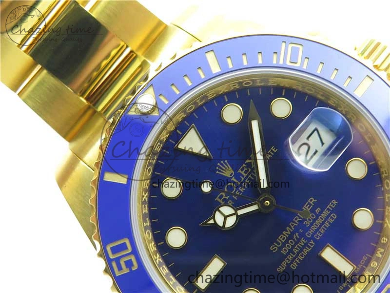 Submariner 116618 LB D1F Best Edition YG Wrapped Blue Dial on YG Wrapped Bracelet A ZipUp 2590