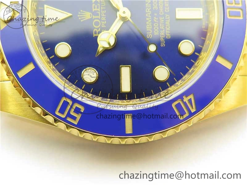 Submariner 116618 LB D1F Best Edition YG Wrapped Blue Dial on YG Wrapped Bracelet A ZipUp 2590