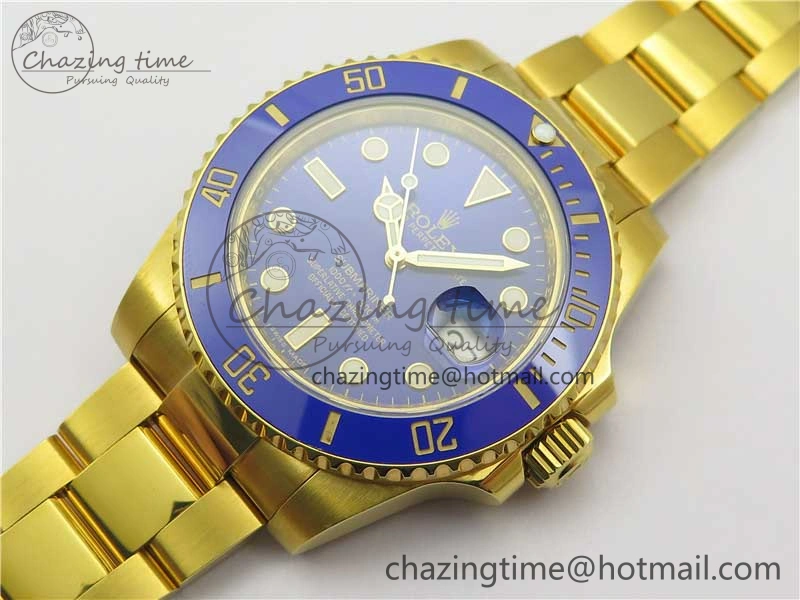 Submariner 116618 LB D1F Best Edition YG Wrapped Blue Dial on YG Wrapped Bracelet A ZipUp 2590