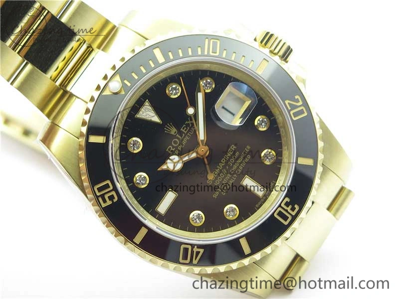 Supportive Submariner 116618 LN Black Ceramic 316L Bp Maker 1:1 Best Edition Black Dial Diam on YG Bracelet SA3135 V 3010