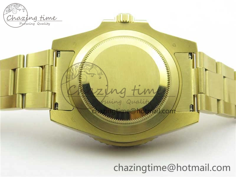 Submariner 116618 LN Black Ceramic 316L Bp Maker 1:1 Best Edition Black Dial on YG Bracelet SA3135 V ZeroBulk 3015