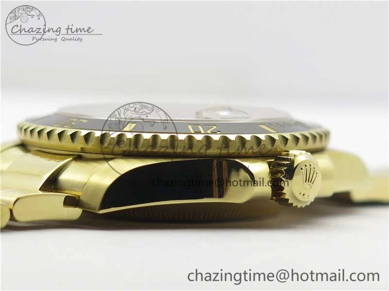 Submariner 116618 LN Black Ceramic 316L Bp Maker 1:1 Best Edition Black Dial on YG Bracelet SA3135 V ZeroBulk 3015