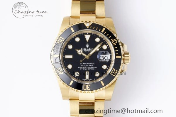Bright Submariner 116618 LN Black Ceramic YG Plated 904L Steel Clean 1:1 Best Edition VR 2100