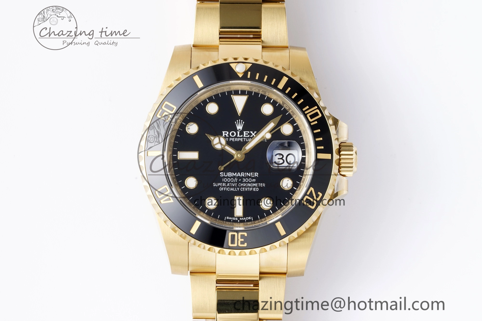Bright Submariner 116618 LN Black Ceramic YG Plated 904L Steel Clean 1:1 Best Edition VR 2100
