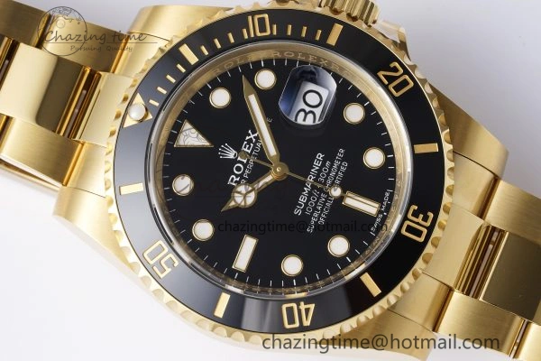 Bright Submariner 116618 LN Black Ceramic YG Plated 904L Steel Clean 1:1 Best Edition VR 2100