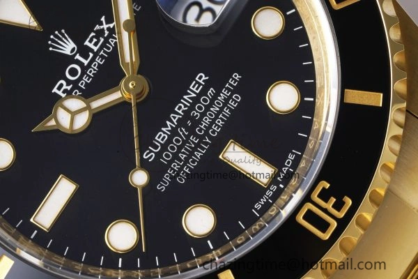 Bright Submariner 116618 LN Black Ceramic YG Plated 904L Steel Clean 1:1 Best Edition VR 2100