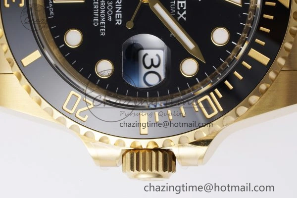 Bright Submariner 116618 LN Black Ceramic YG Plated 904L Steel Clean 1:1 Best Edition VR 2100