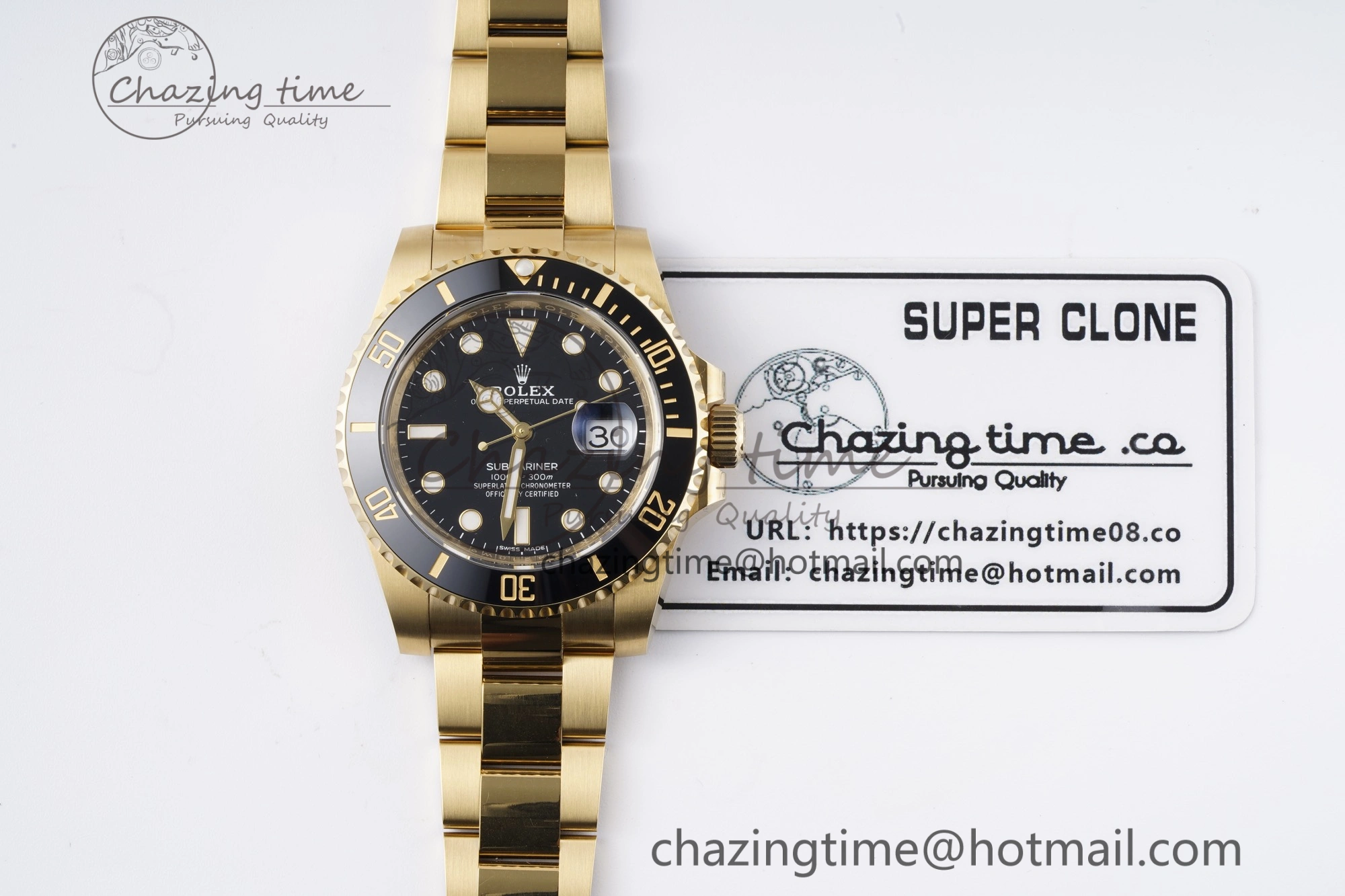 Bright Submariner 116618 LN Black Ceramic YG Plated 904L Steel Clean 1:1 Best Edition VR 2100